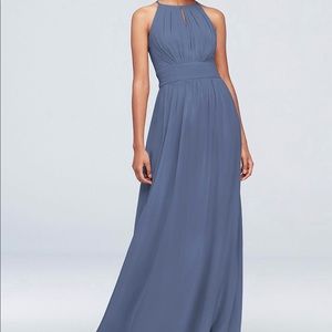 David’s Bridal Bridesmaid Dress. Slate Blue.Size 8